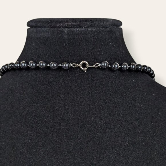 (2/$20) V. Black Graduated Beaded Necklace - Picture 4 of 5